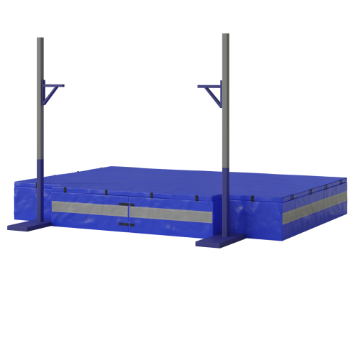 Зона приземления для прыжков в высоту 6х4х0,7м ЭКСПЕРТ (с вырезами, антишиповочный мат) ЗПВ-2