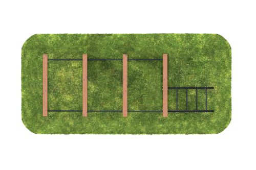 Элемент полосы препятствий Разрушенная лестница#4