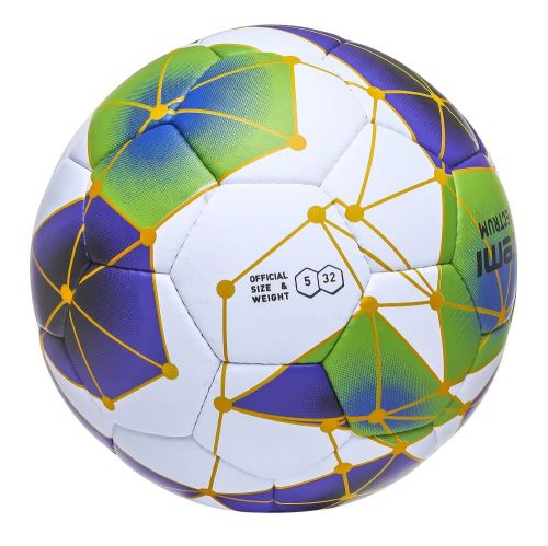 Мяч футбольный ATEMI SPECTRUM №5 (микрофибра) бело-сине-зеленый#3