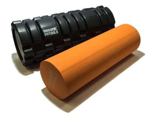 Ролик массажный Original FitTools FT-DOUBLE-ROLL 33х14 см (черный двойной)#4