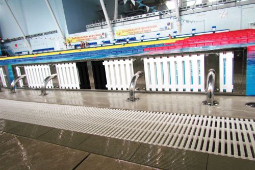 Решетка для переливных каналов (1 замок) белая#2 Решетка для переливных каналов (1 замок) белая#2