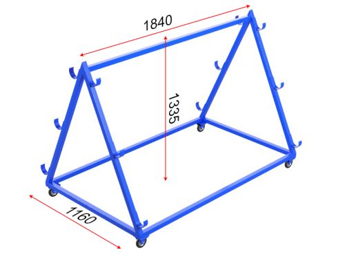 Тележка для хранения и перевозки волейбольных стоек#3