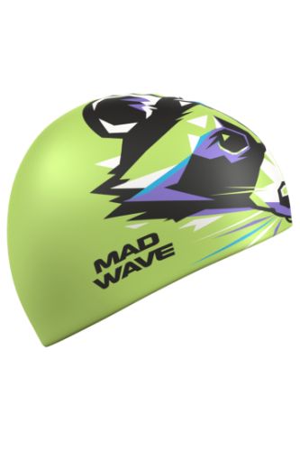 Шапочка для плавания детская MADWAVE RACCOON (силикон)#2 Шапочка для плавания детская MADWAVE RACCOON (силикон)#2