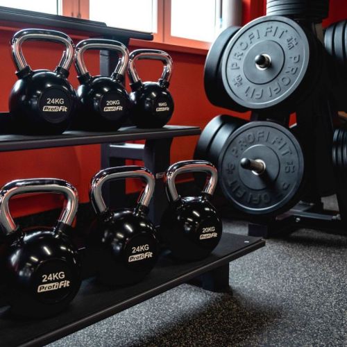 Гиря обрезиненная с хромированной ручкой PROFI-FIT#4