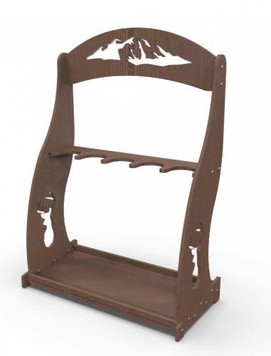 Стойка для временного размещения лыж перед ресепшеном 1200х750х370 мм (фанера)#2