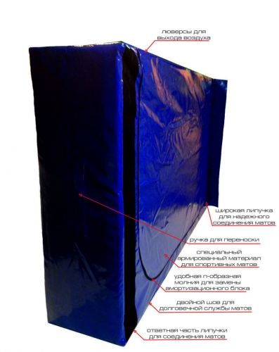 Мат для шорт-трека 2х1,2х0,3 м СТАНДАРТ (с креплением к борту, спец. тент, ПВХ-сетка) МШ-2#3