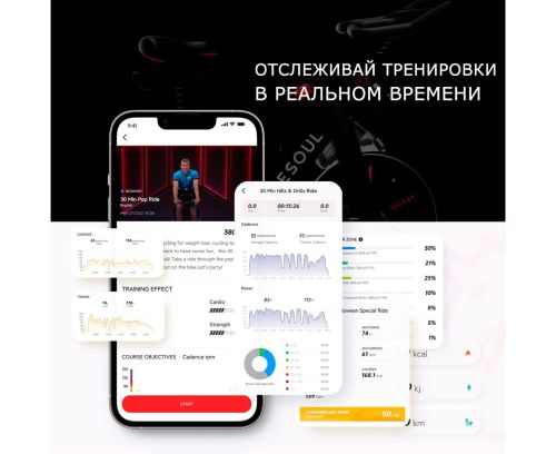 Велотренажер YESOUL S3 PRO BLACK#15