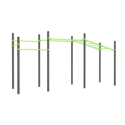 Воркаут (3 перекладины, рукоход классический, рукоход в подъем) ZAVODSPORTA W215