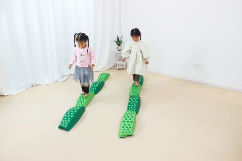 Дорожка тактильная волнистая (8 элементов) зеленая#5