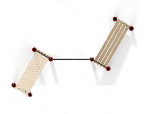 Турник уличный с лавками для пресса Воркаут ТС-39#7