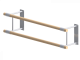 Хореографический (балетный) станок настенный двухрядный 2000 мм (дуб) СТ-281#2 Хореографический (балетный) станок настенный двухрядный 2000 мм (дуб) СТ-281#2