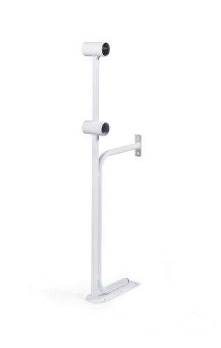 Кронштейн для хореографического (балетного) станка напольный пристенный двухрядный (белый) Кронштейн для хореографического (балетного) станка напольный пристенный двухрядный (белый)