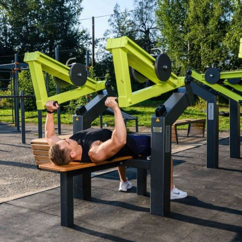 Уличный тренажер Жим лежа с переменной нагрузкой ZAVODSPORTA Power-1800#3 Уличный тренажер Жим лежа с переменной нагрузкой ZAVODSPORTA Power-1800#3