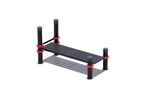 Горизонтальная гимнастическая скамья с фиксацией ступней