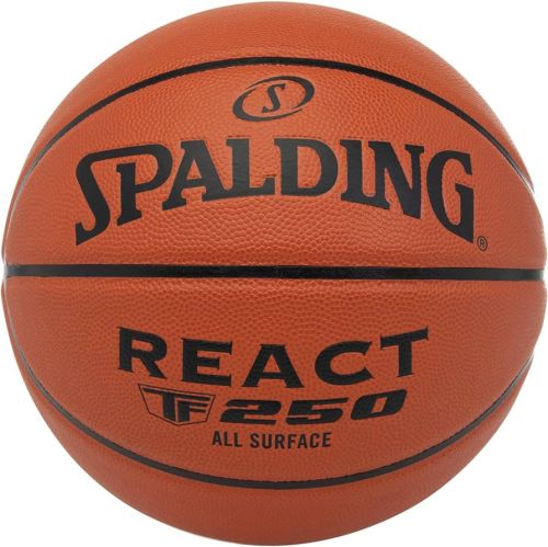 Мяч баскетбольный SPALDING TF-250 React №6 (ПУ) коричнево-черный