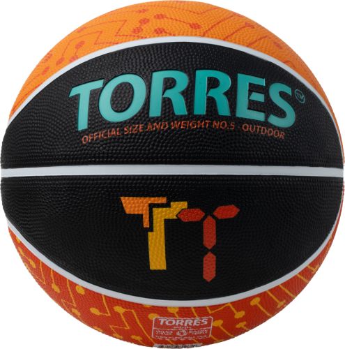 Мяч баскетбольный TORRES TT №5 (износостойкая резина)#4 Мяч баскетбольный TORRES TT №5 (износостойкая резина)#4