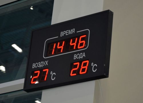 Часы-термометр с указанием t воды, воздуха 80х55см#2