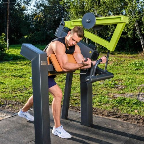 Уличный тренажер Бицепс-машина с переменной нагрузкой ZAVODSPORTA Power-1811#4 Уличный тренажер Бицепс-машина с переменной нагрузкой ZAVODSPORTA Power-1811#4