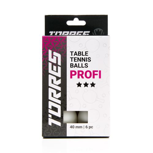 Мяч для настольного тенниса TORRES Profi 3* (6 шт.) белый#2