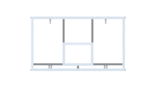 Щит баскетбольный игровой 1800х1050 из поликарбоната 10 мм (на раме) СТ-47#2