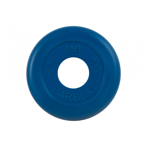 Диск обрезиненный 2,5кг, d=51мм (синий) MB Barbell MB-PltC51-2,5