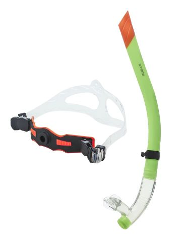 Трубка для плавания ATEMI фронтальная, тренировочная (лайм) M/L#2