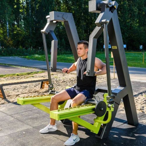 Уличный тренажер Жим сидя с переменной нагрузкой ZAVODSPORTA Power-1812.1#3 Уличный тренажер Жим сидя с переменной нагрузкой ZAVODSPORTA Power-1812.1#3