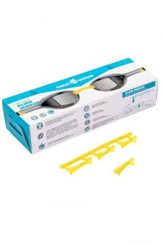 Очки для плавания MADWAVE ALIEN Mirror (желтый)#4