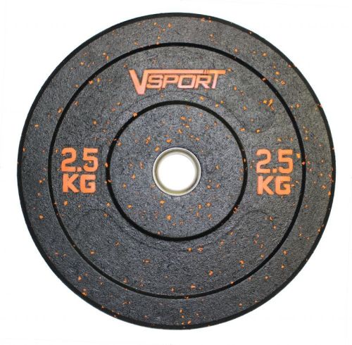 Диск бамперный черный 2,5 кг V-SPORT FTX-1037-2.5