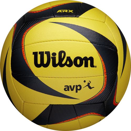 Мяч волейбольный WILSON AVP ARX GAME BALL OFF VB DEF №5 (микрофибра) желто-черный Мяч волейбольный WILSON AVP ARX GAME BALL OFF VB DEF №5 (микрофибра) желто-черный