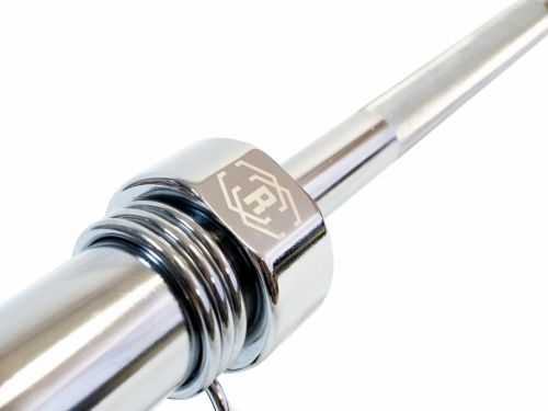 Гриф олимпийский прямой хромированный 60" REBEL R-OB60-C (с замками)#5