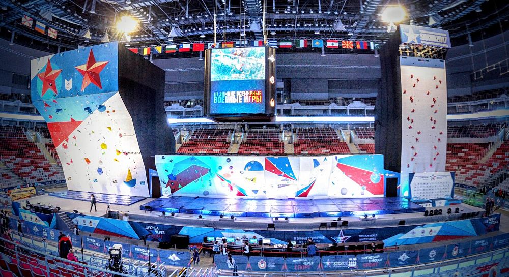 Скалодром на Всемирных военных играх 2017, г. Сочи Скалодром на Всемирных военных играх 2017, г. Сочи