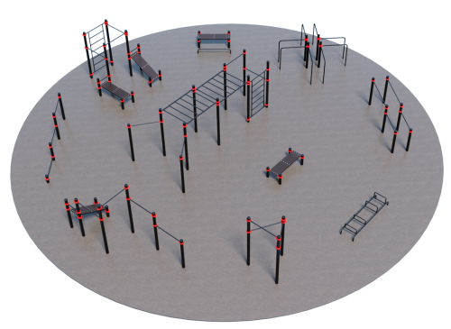 Уличная спортивная площадка Воркаут ТС-3-2 Уличная спортивная площадка Воркаут ТС-3-2