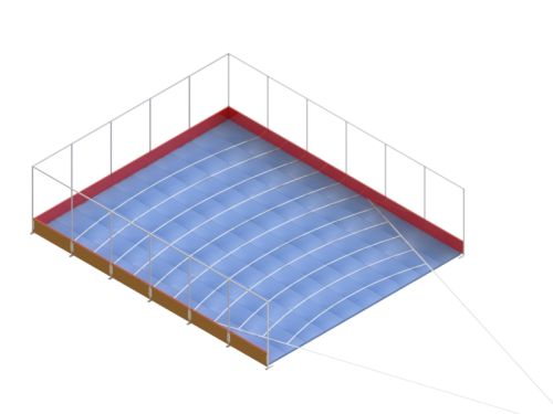 Ограждение сектора толкания ядра 12х10х3 м СТ-4#8