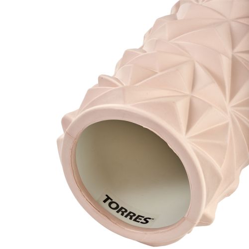 Ролик массажный TORRES 14х33 см (пудровый)#3