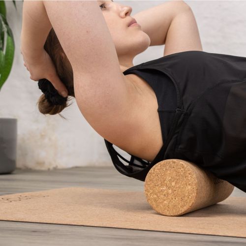 Массажный ролик MYGA Cork Massage Roller 30х10 см (пробка)#7