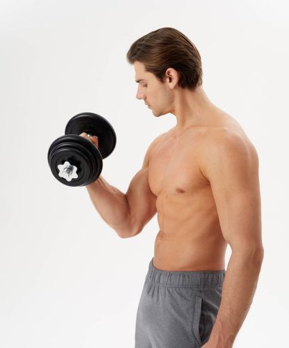 Гантель разборная обрезиненная STARFIT DB-716 16 кг#8 Гантель разборная обрезиненная STARFIT DB-716 16 кг#8