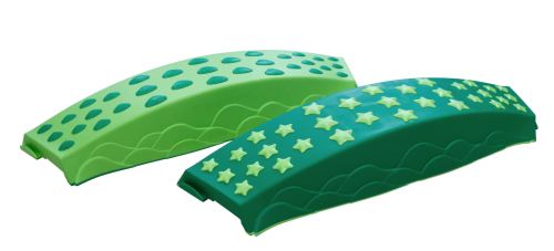 Дорожка тактильная волнистая (8 элементов) зеленая#4