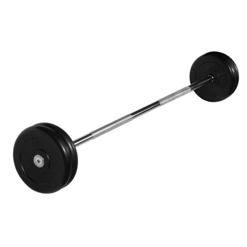 Штанга неразборная 25кг черная MB Barbell MB-BarMW-B25