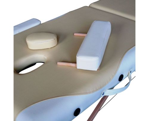 Массажный стол DFC NIRVANA Relax (дерев. ножки) бежевый + кремовый#3 Массажный стол DFC NIRVANA Relax (дерев. ножки) бежевый + кремовый#3