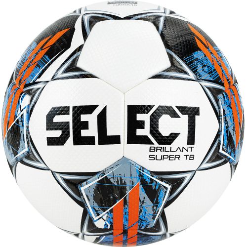 Мяч футбольный SELECT Brillant Super TB V22 №5 FIFA Quality Pro (ПУ) бело-сине-оранжевый Мяч футбольный SELECT Brillant Super TB V22 №5 FIFA Quality Pro (ПУ) бело-сине-оранжевый