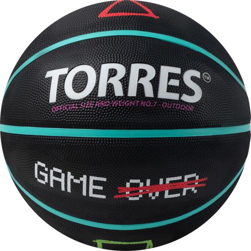 Мяч баскетбольный TORRES Game Over №7 (износостойкая резина) Мяч баскетбольный TORRES Game Over №7 (износостойкая резина)