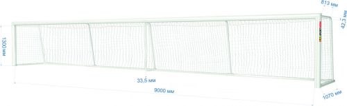 Ворота для игры в голбол 9х1,3 м алюминиевые 100х120 мм SPORTWERK (SpW-Pl-900-1)#2