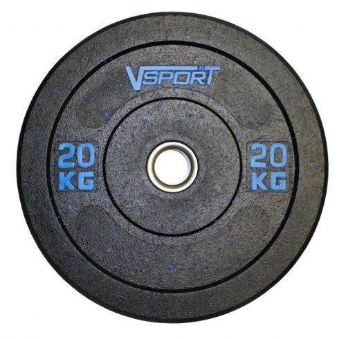 Диск бамперный черный 20 кг V-SPORT FTX-1037-20