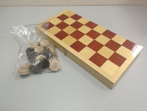 Шашки тактильные деревянные 64-клеточные для незрячих (слепых или слабовидящих) спортсменов#2