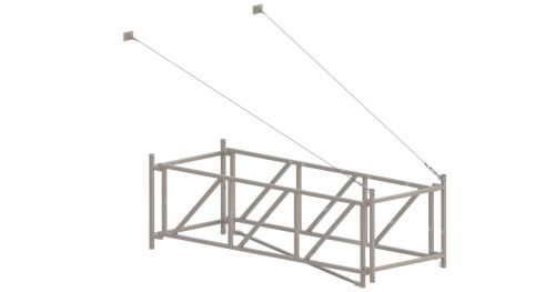 Ферма для игрового баскетбольного щита, складная настенная, вылет 2,5 м СТ-55