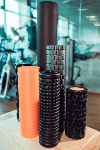 Ролик массажный Original FitTools FT-DOUBLE-ROLL 33х14 см (черный двойной)#10