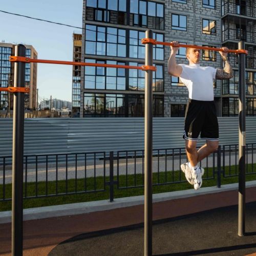 Воркаут Перекладины разноуровневые для подтягивания из виса на высокой перекладине ZAVODSPORTA W312#5