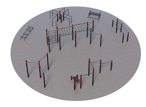 Уличная спортивная площадка Воркаут ТС-3-3