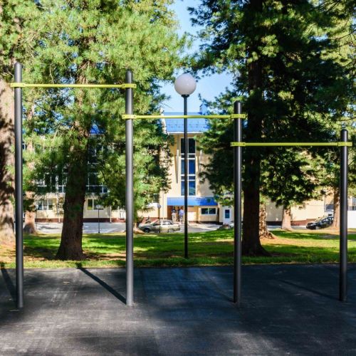 Перекладины разноуровневые для подтягивания из виса на высокой перекладине  ZAVODSPORTA W311 GTO#4 Перекладины разноуровневые для подтягивания из виса на высокой перекладине  ZAVODSPORTA W311 GTO#4